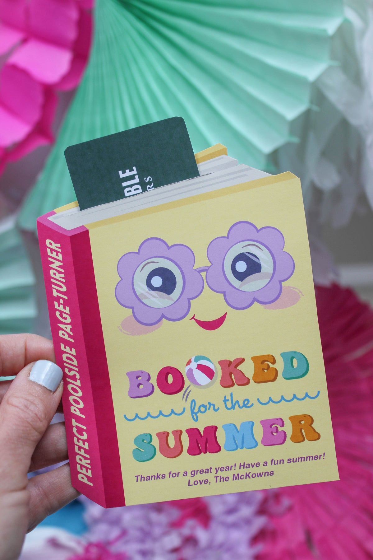 “Booked for the Summer” Book Gift Card Holder