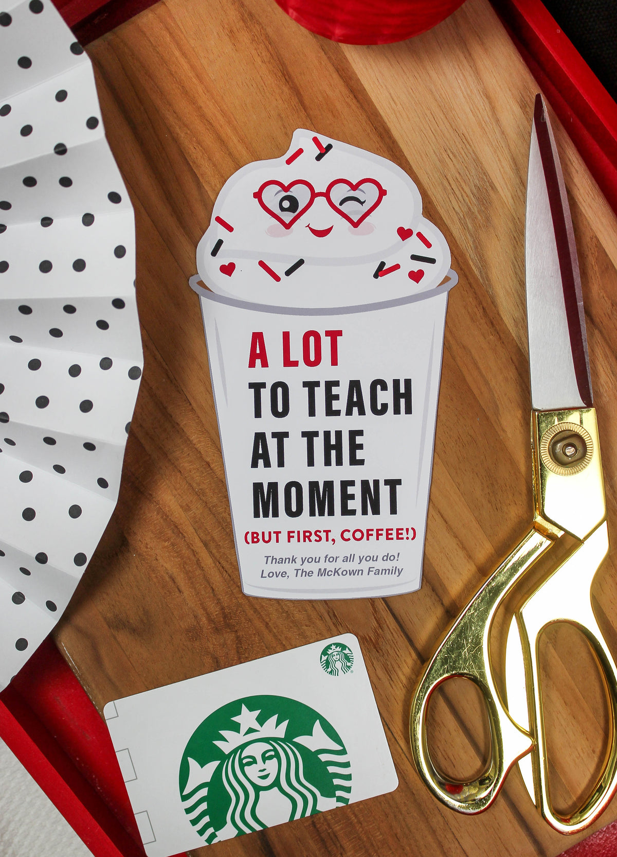 “A Lot to Teach at the Moment…but first, Coffee” Gift Card Holder