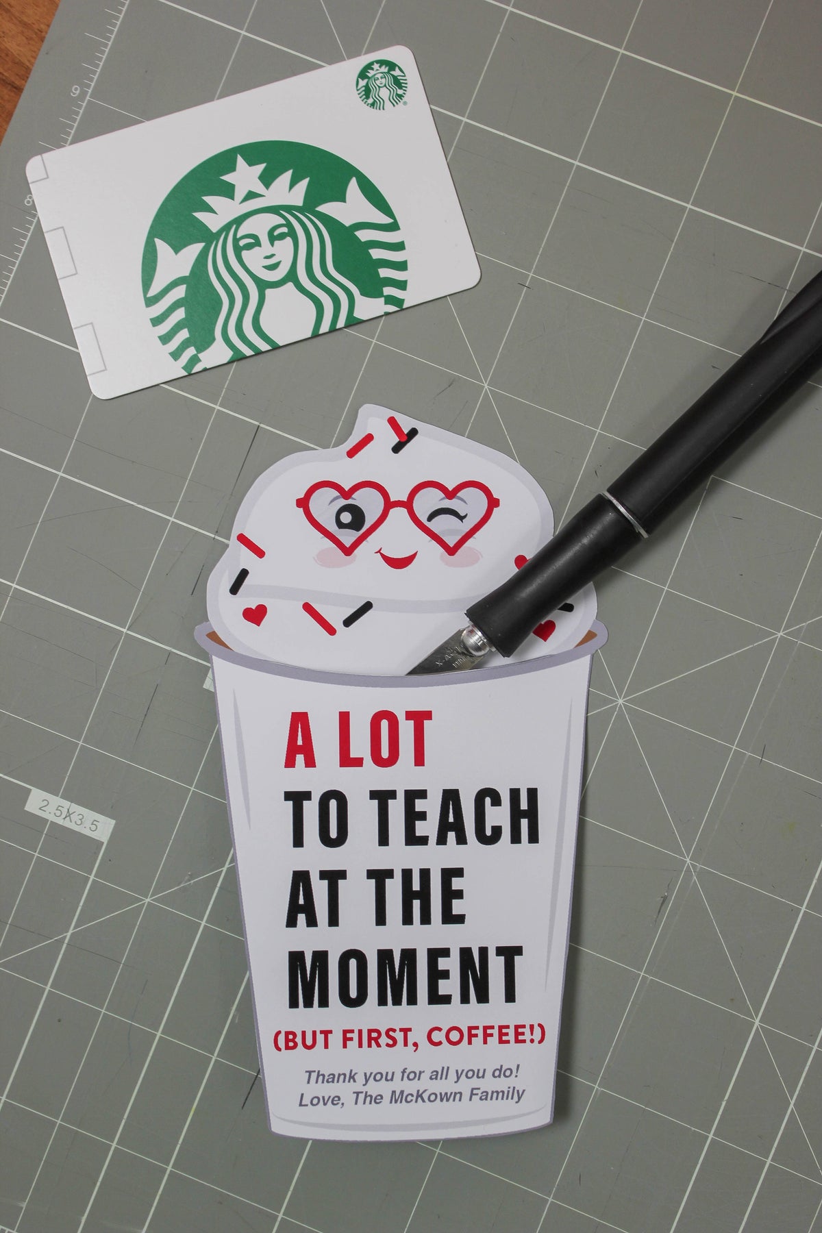 “A Lot to Teach at the Moment…but first, Coffee” Gift Card Holder