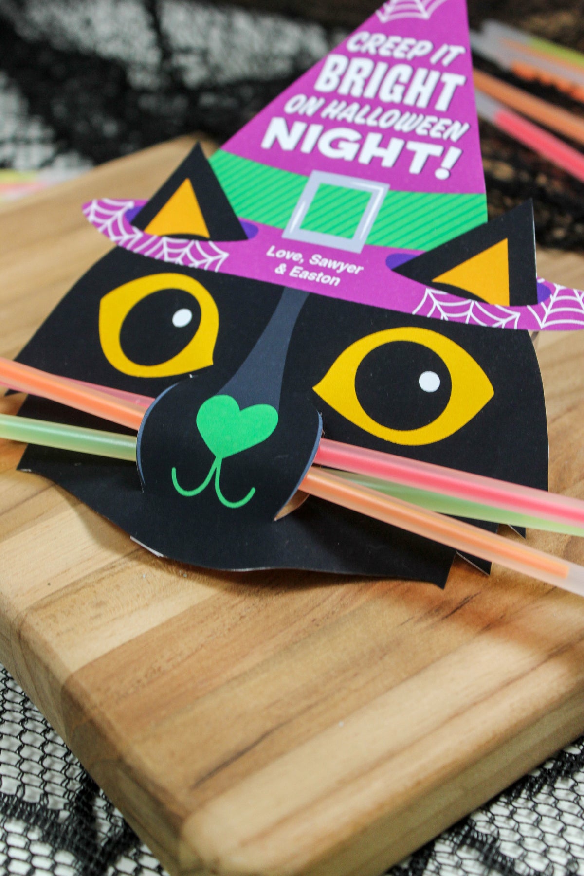 Black Cat Glow Stick Halloween Gift