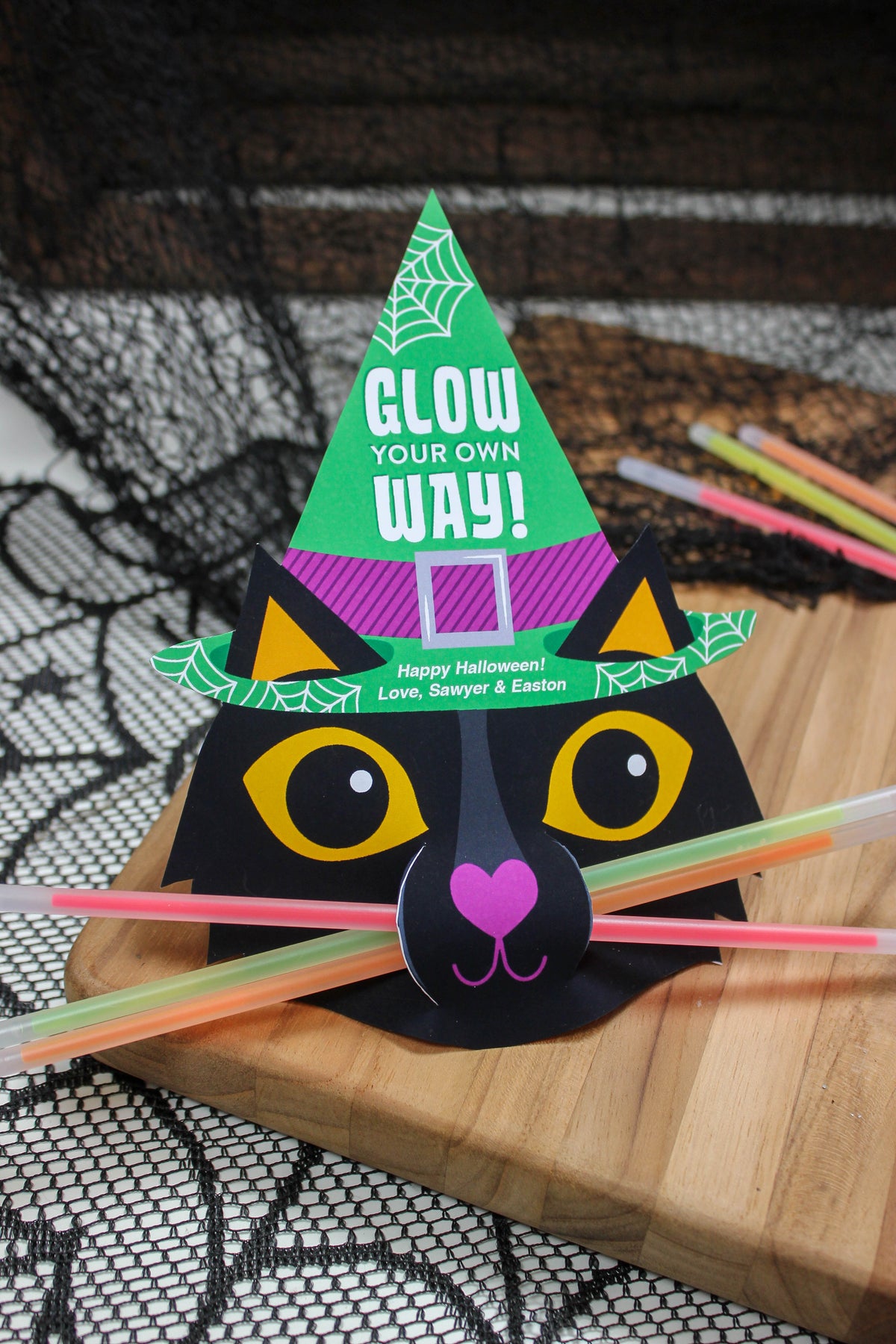 Black Cat Glow Stick Halloween Gift