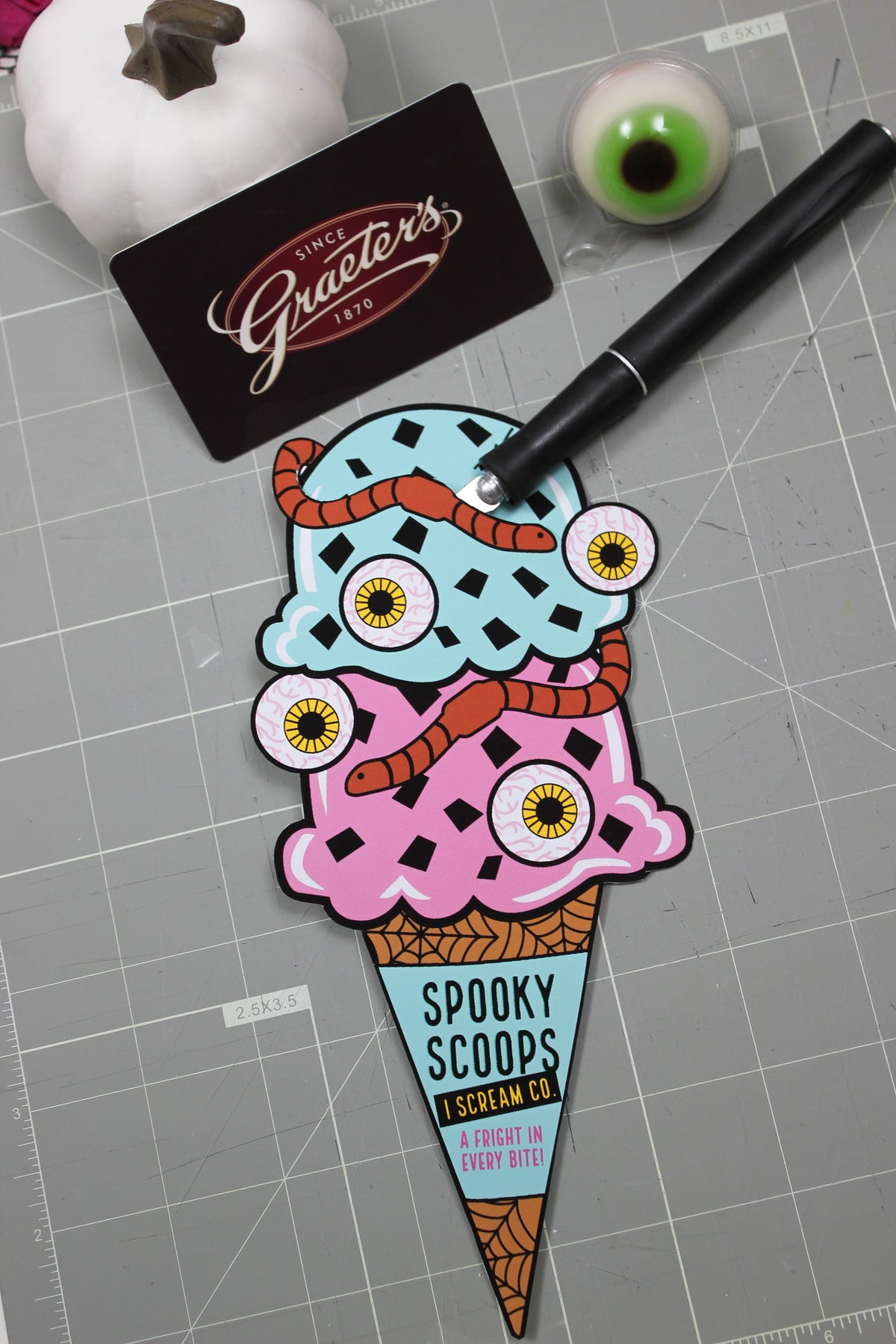 Halloween Ice Cream Gift Card Holder