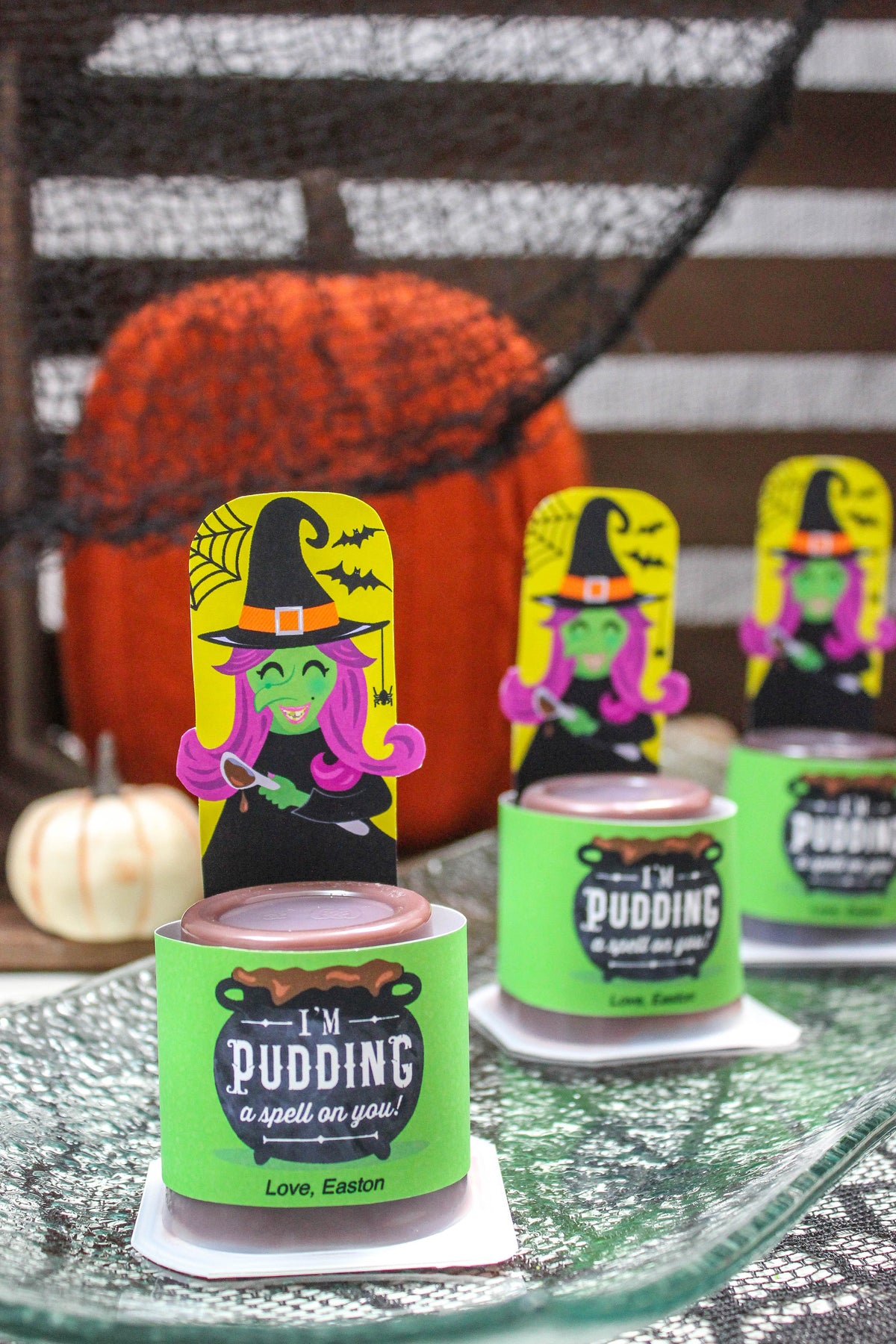 Witch Pudding Cup Halloween Treat