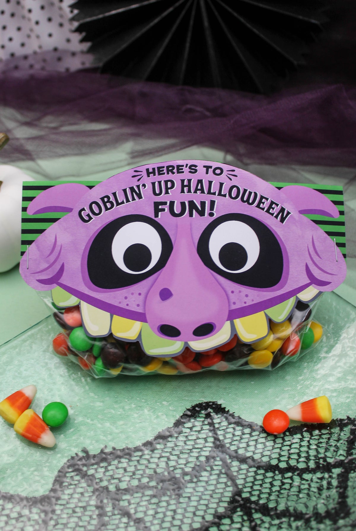 Halloween Goblin Treat Bag Topper