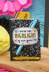 Notebook and Highlighter Gift Card Holder