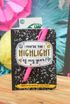 Notebook and Highlighter Gift Card Holder