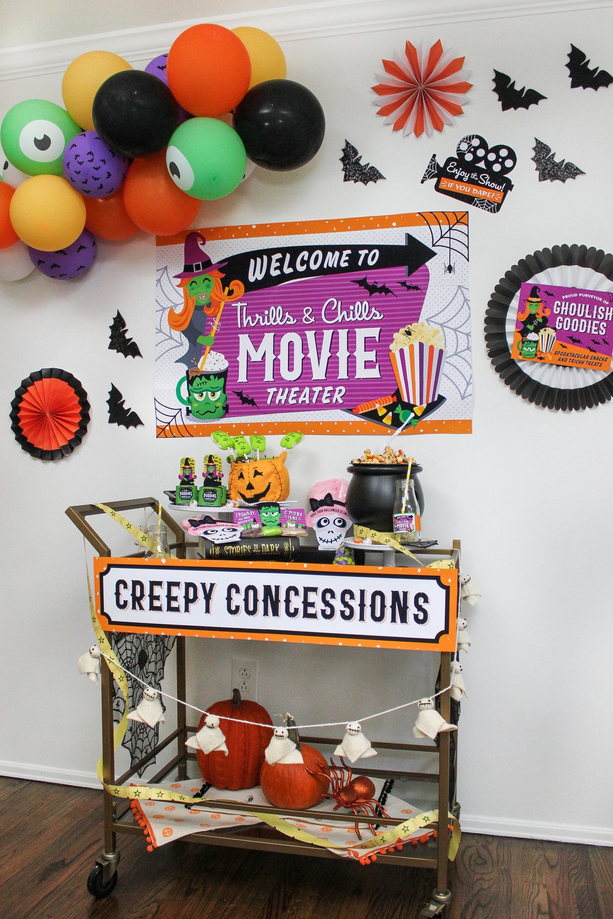 Halloween Movie Night Decor Pack