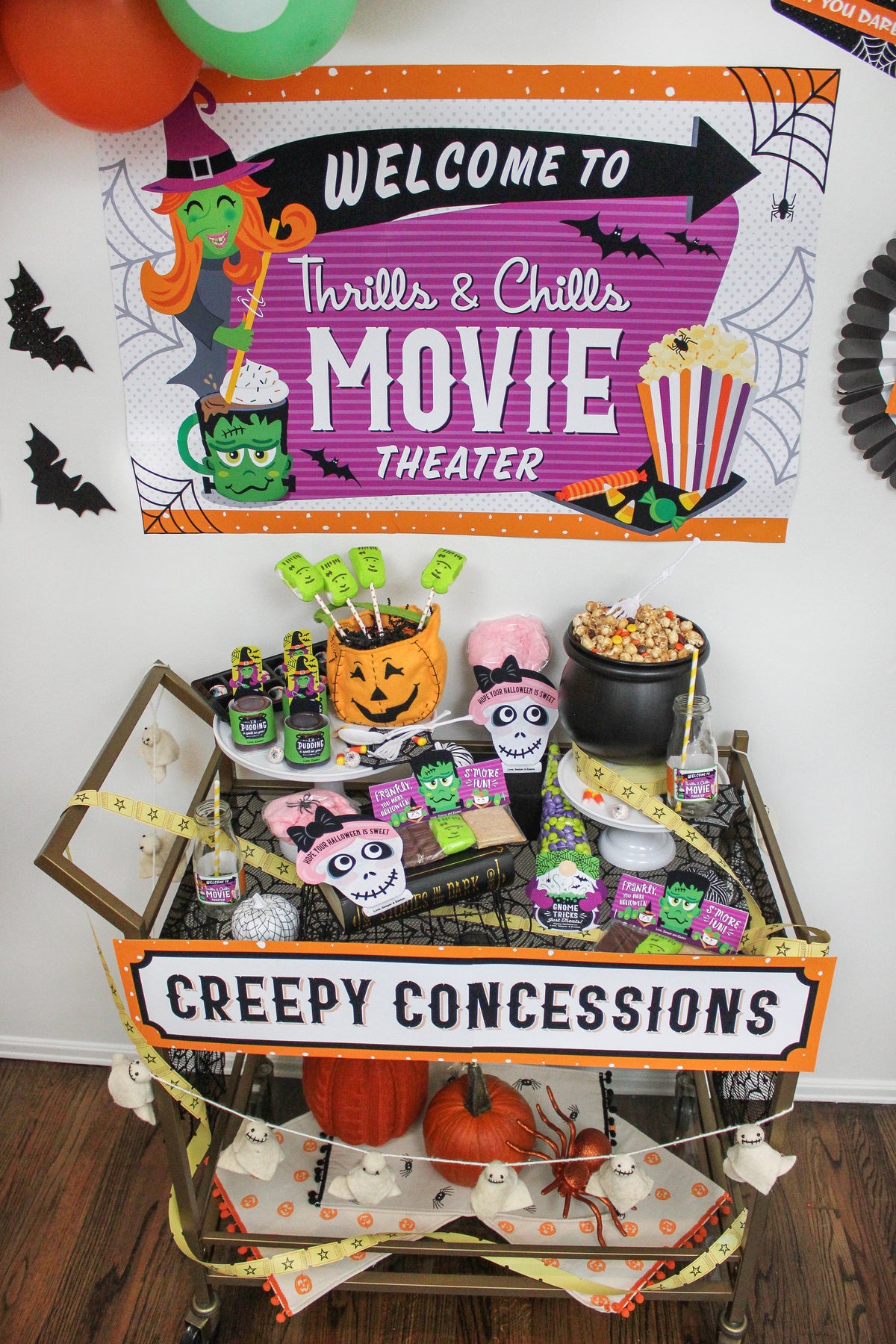 Halloween Movie Night Decor Pack