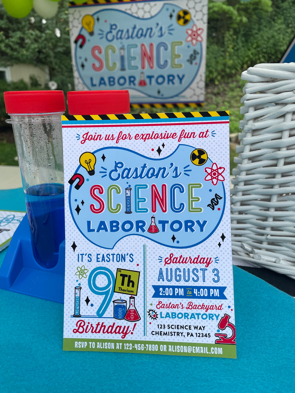 Science Party Invitation