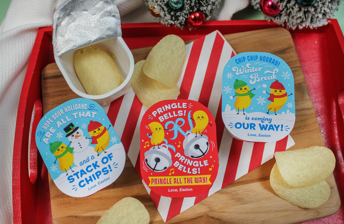 Holiday Pringles Chip Labels