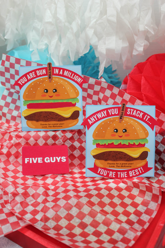 Burger Restaurant Gift Card Holders