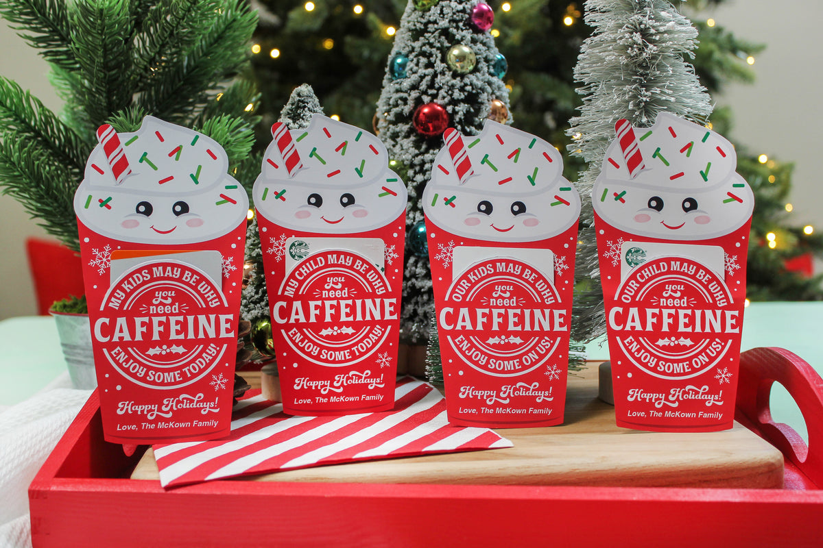 “Need Caffeine” Holiday Coffee Gift Card Holder