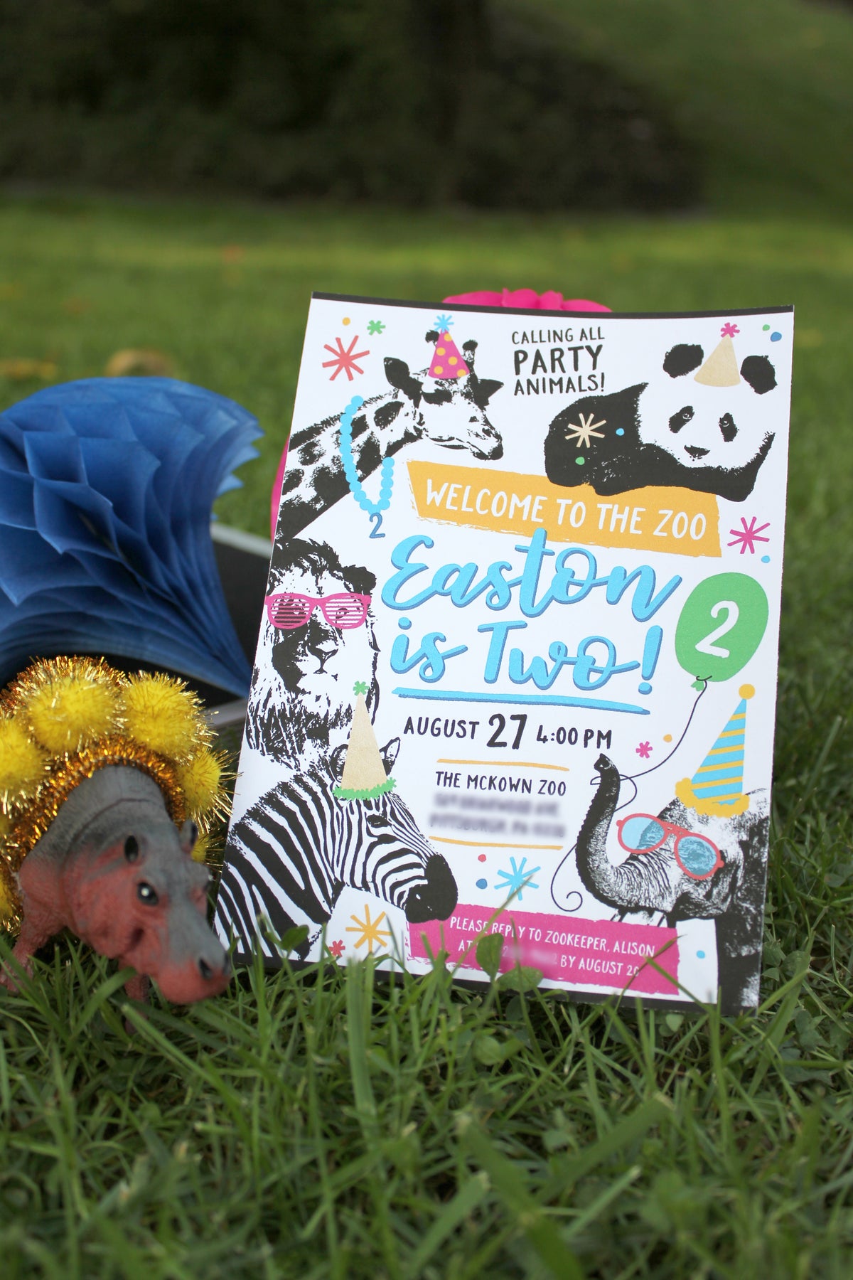 Party Animal Zoo Birthday Invitation