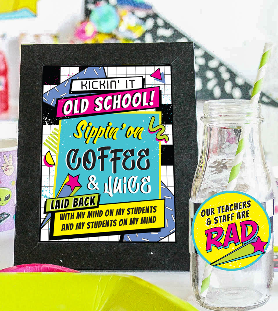 90s Theme Teacher Appreciation Week Decor Pack