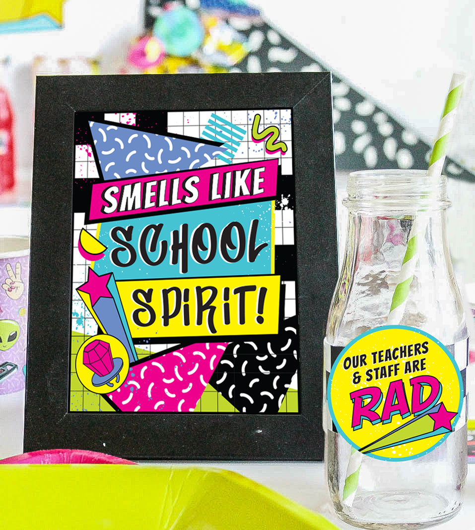 90s Theme Teacher Appreciation Week Decor Pack