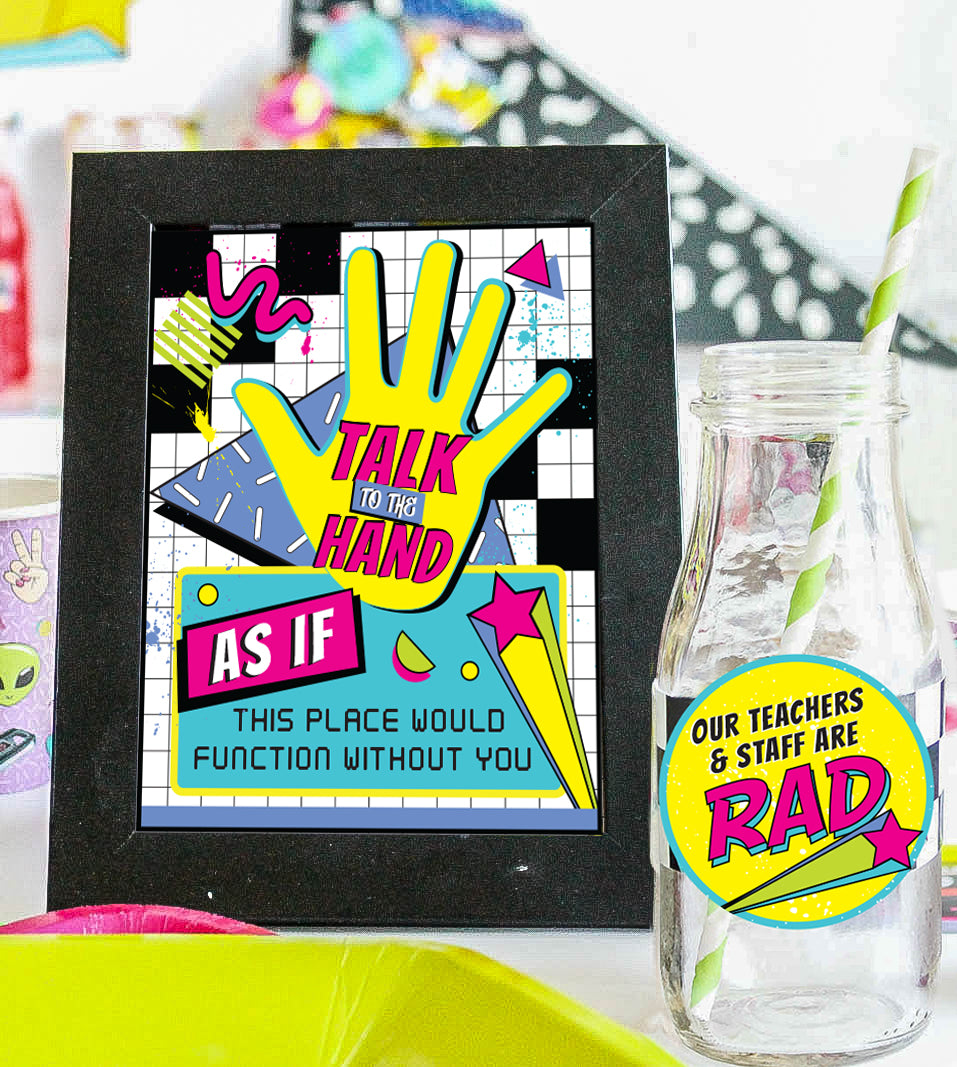 90s Theme Teacher Appreciation Week Decor Pack