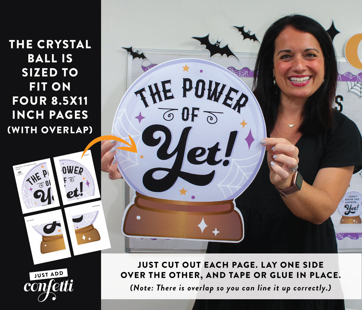 "The Power of Yet" Crystal Ball Halloween Bulletin Board