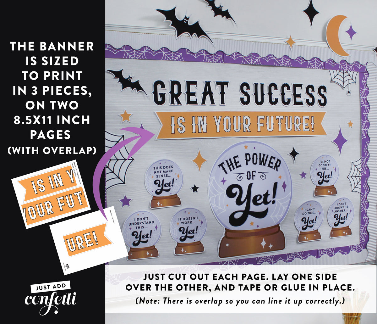 "The Power of Yet" Crystal Ball Halloween Bulletin Board