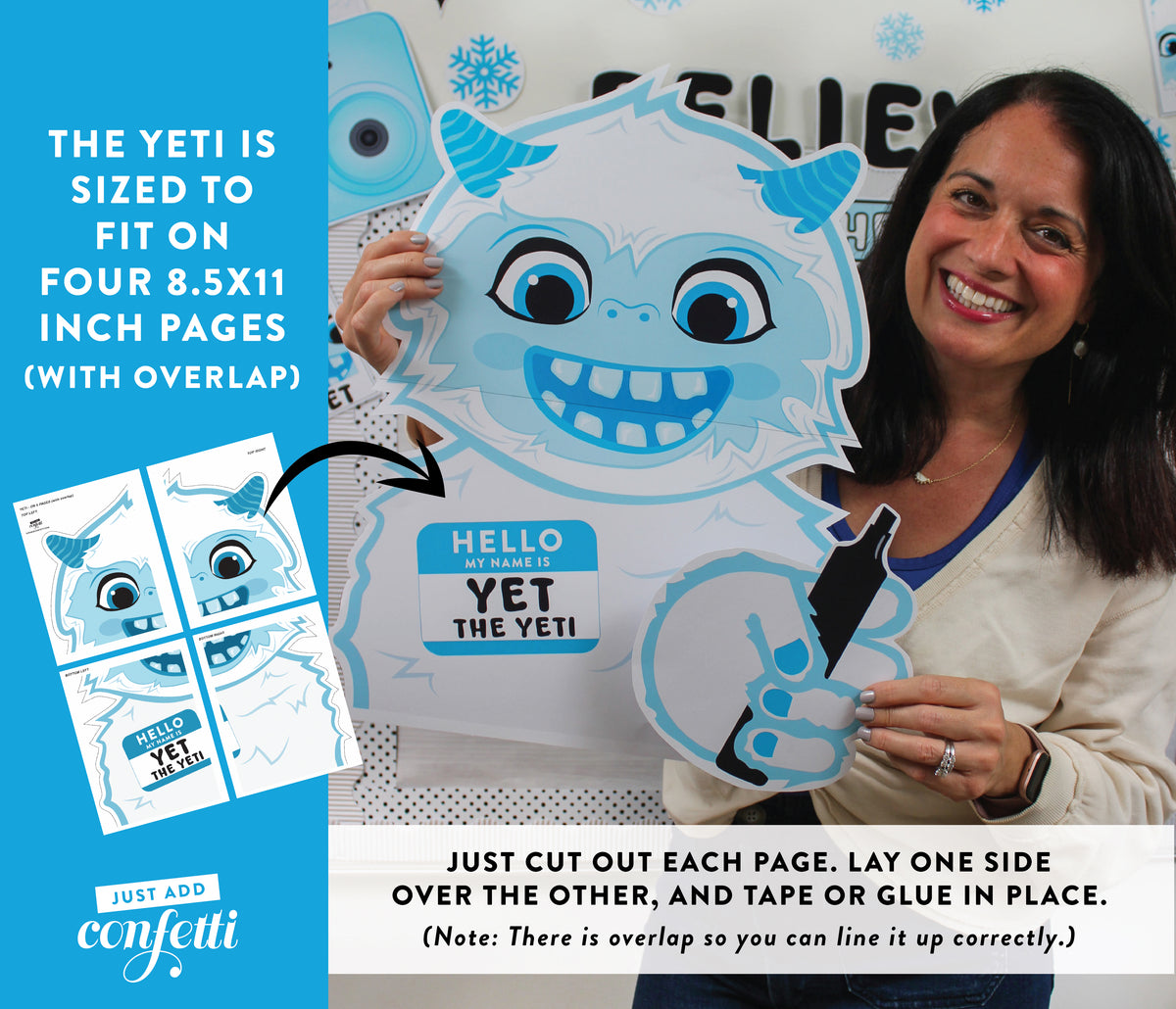 "Believe in the Magic of Yet" Yeti Winter Bulletin Board