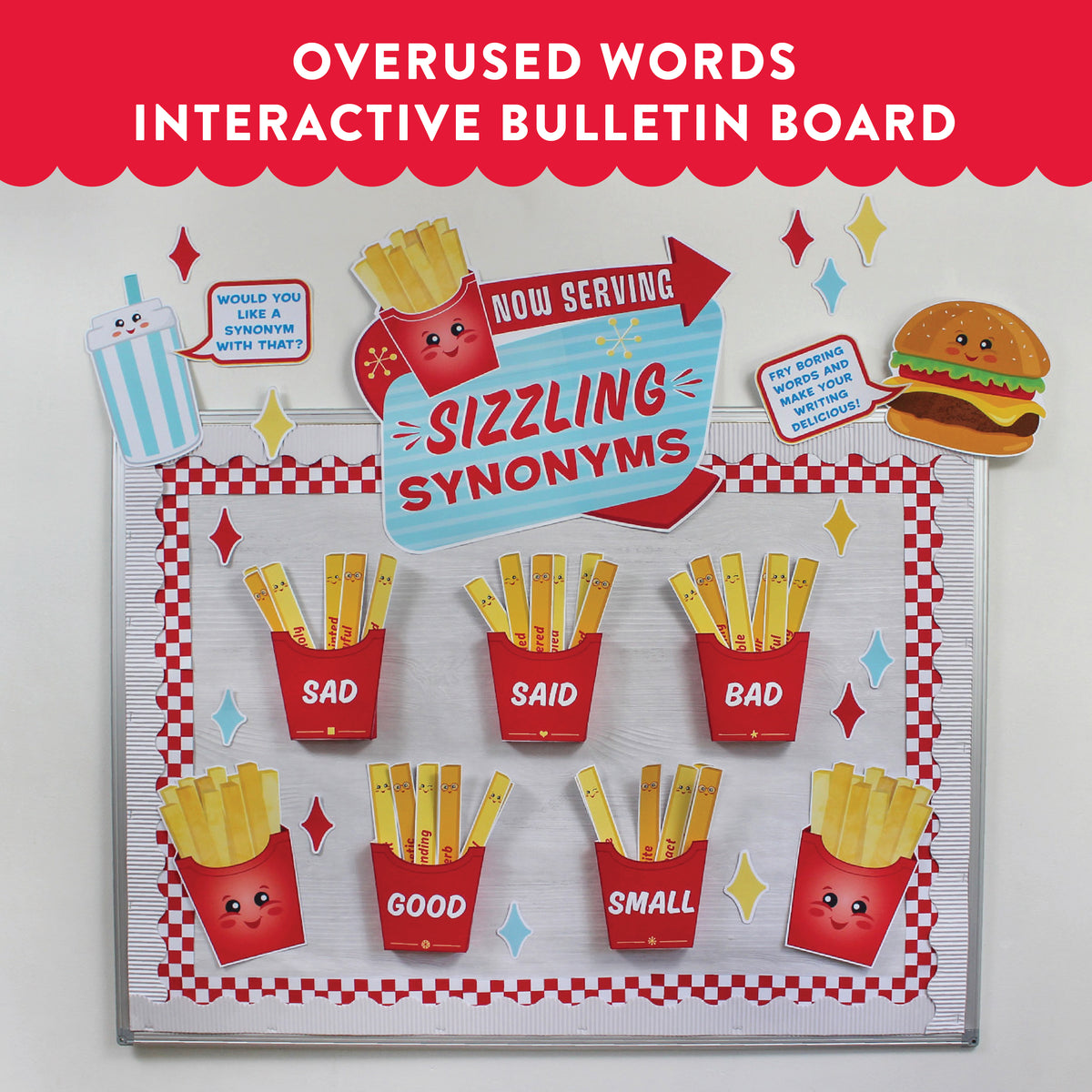 Overused Words Synonym Bulletin Board Kit