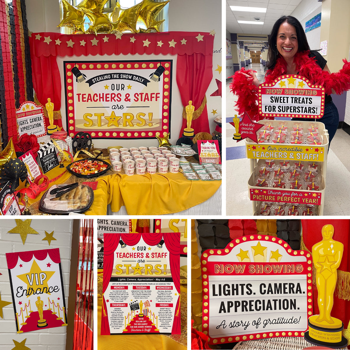 Hollywood Red Carpet Teacher Appreciation Week Decor Pack