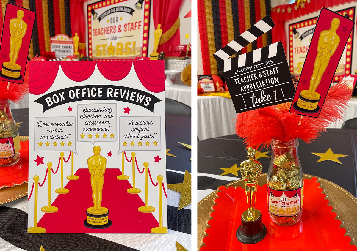 Hollywood Red Carpet Teacher Appreciation Week Decor Pack