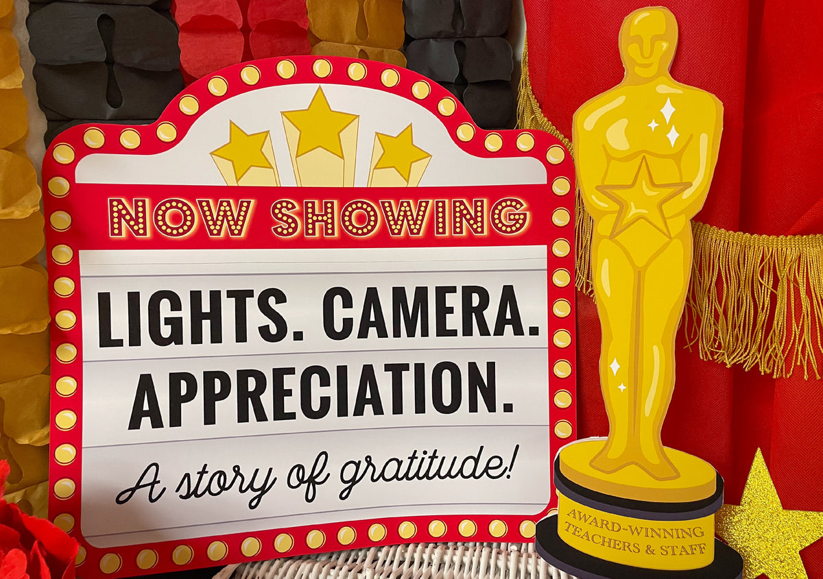 Hollywood Red Carpet Teacher Appreciation Week Decor Pack