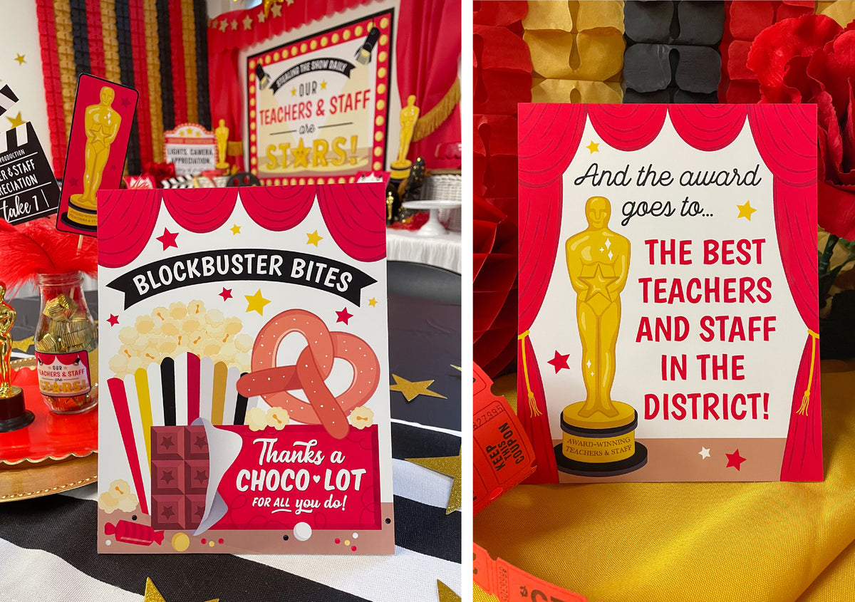 Hollywood Red Carpet Teacher Appreciation Week Decor Pack