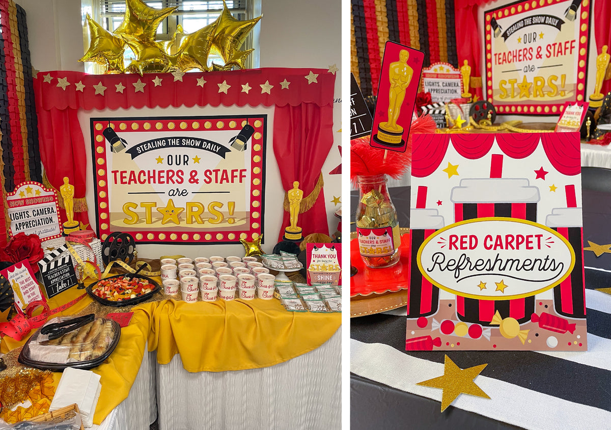 Hollywood Red Carpet Teacher Appreciation Week Decor Pack