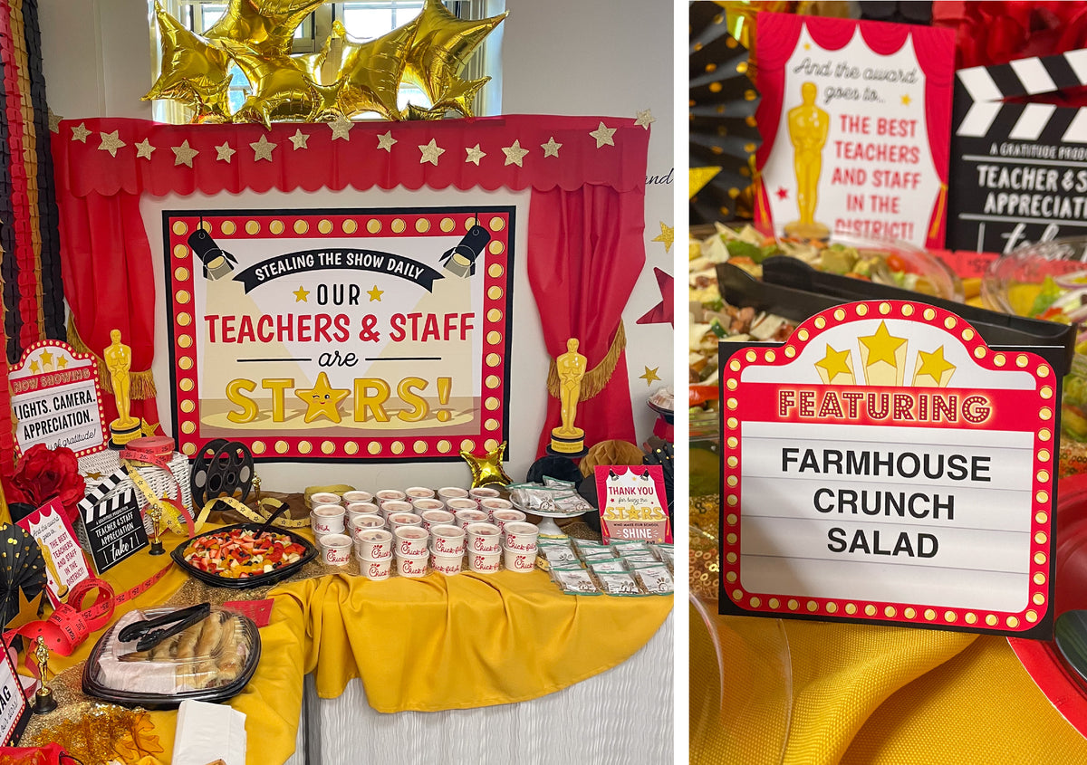 Hollywood Red Carpet Teacher Appreciation Week Decor Pack