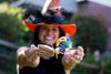 Witch Pretzel and Pencil Broomstick Halloween Treat