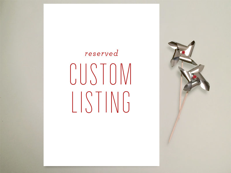 Custom Listing for Kimberly