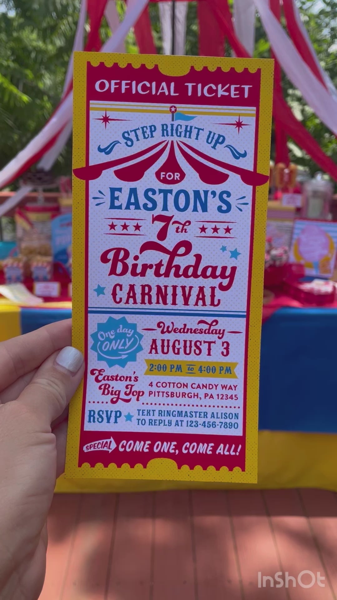 Carnival Birthday Party Invitation – Just Add Confetti, image size:1080x1920