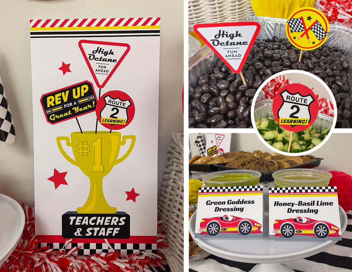 "Start Your Engines" Back to School Teacher Appreciation Luncheon Decor Pack
