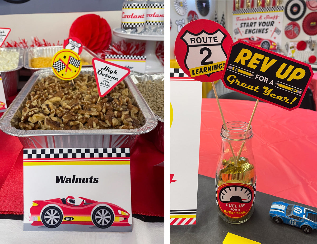 "Start Your Engines" Back to School Teacher Appreciation Luncheon Decor Pack